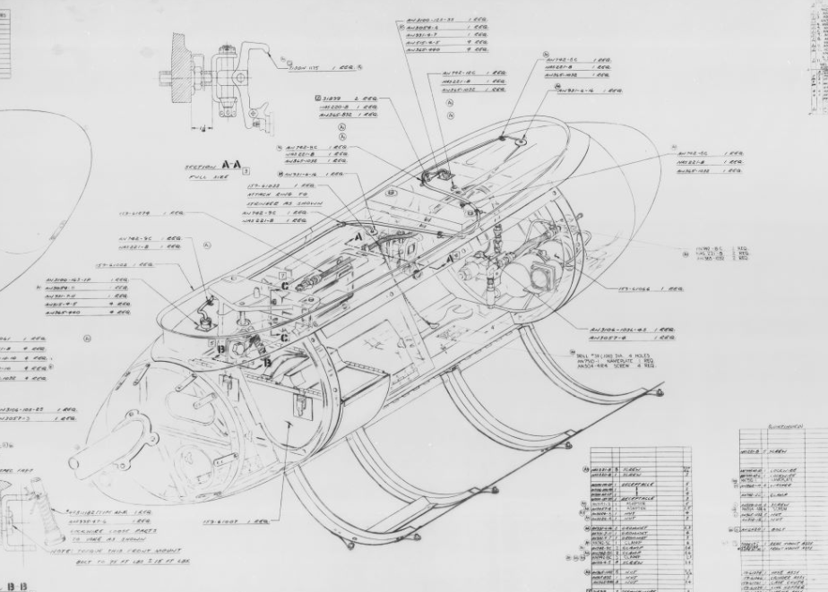 T-28A Gun Package Assembly Drawing