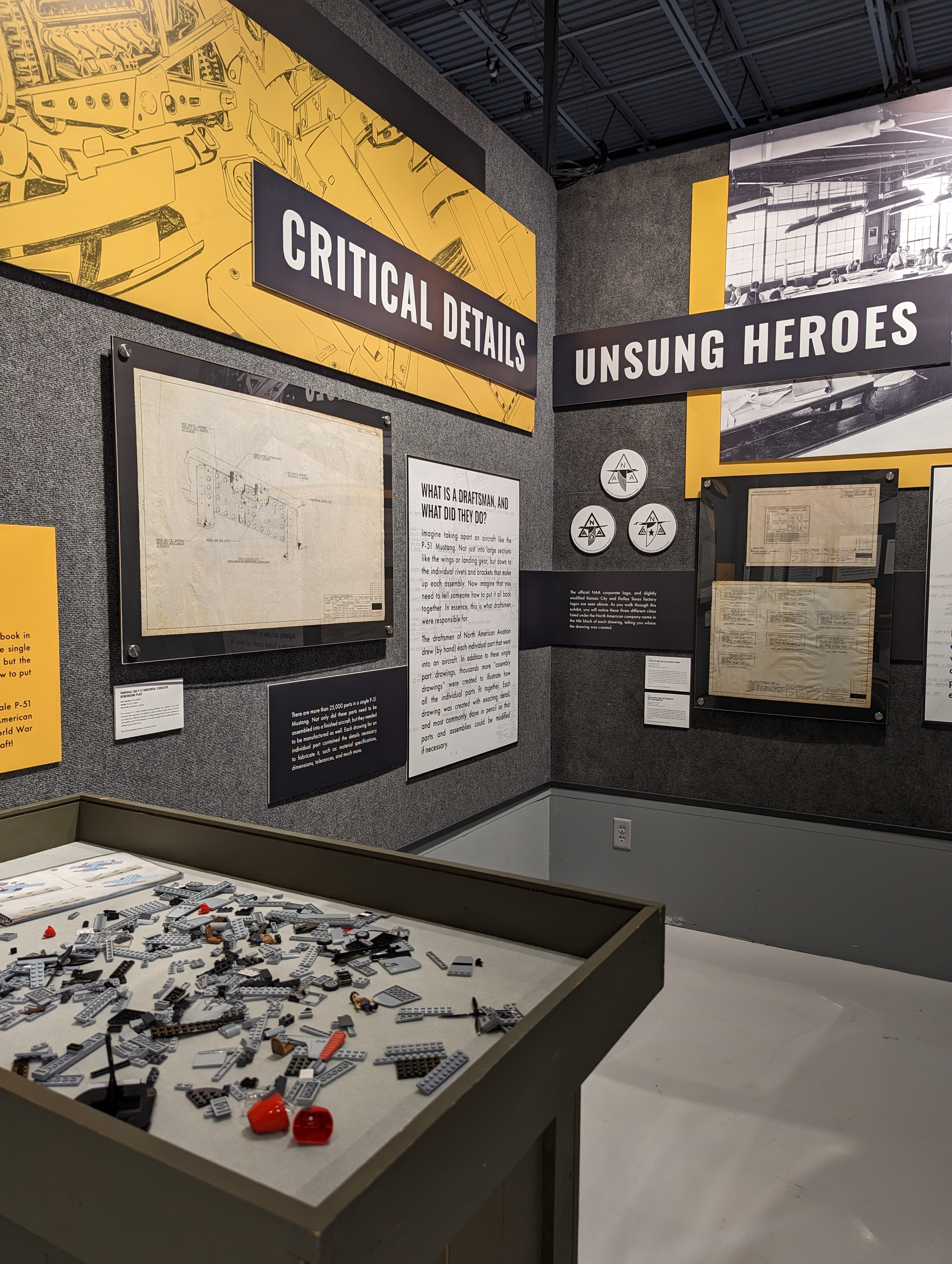 Visitors young and old are encouraged to get hands on and build a Lego P-51